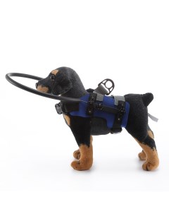 Шлейка для слепых собак с обручем синий пластик металл резина размер S Bentfores