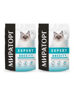 Сухой корм для кошек Expert Obesity при избыточном весе 2 шт по 400 г Мираторг