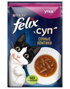 Влажный корм для кошек Суп сочные ломтики с уткой 36x48 г Felix