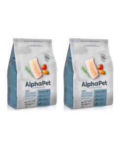 Сухой корм для собак Monoprotein для мелких пород из белой рыбы 2 шт по 500 г Alphapet