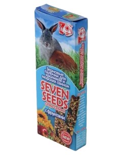 Лакомство для кроликов и морских свинок Зерновые палочки с фруктами 100г 2шт Seven seeds