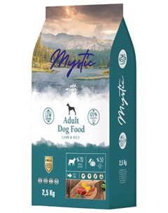 Сухой корм для собак Adult Dog Food с ягненком и рисом 15 кг Mystic