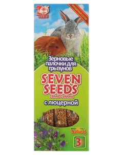 Лакомство для грызунов Зерновые палочки с люцерной 90 г 3 шт Seven seeds