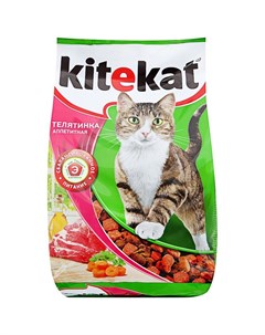 Корм сухой для кошек аппетитная телятина 20шт по 350гр Kitekat