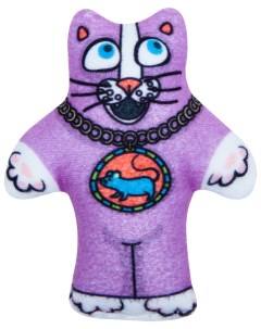 Мягкая игрушка для кошек Мурчащий кот с валерианой 11 см Антицарапки