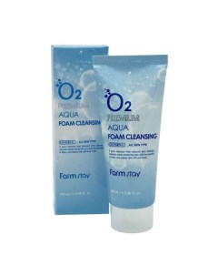 Пенка для умывания кислородная увлажняющая O2 premium aqua FarmStay 100мл Myungin cosmetics co., ltd