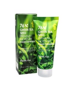 Пенка для умывания ультраувлажняющая 76 green tea seed premium FarmStay 100мл Myungin cosmetics co., ltd