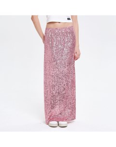 Розовая юбка макси с пайетками Mollis