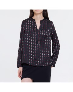 Чёрная блузка с геометрическим принтом Marou