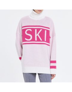 Розовый свитер с принтом SKI Toptop