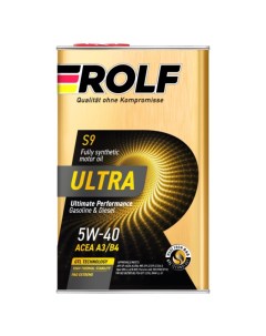 Синтетическое моторное масло Ultra S9 5W 40 A3 B4 SP 1 л металл Rolf