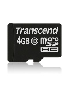 Карта памяти 4Gb microSDHC Class 10 Transcend