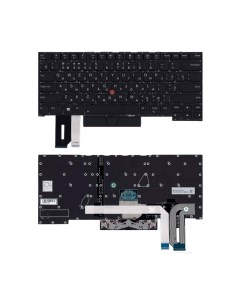 Клавиатура для ноутбука Lenovo ThinkPad X1 Extreme 2nd Gen черная с подсветкой Nobrand