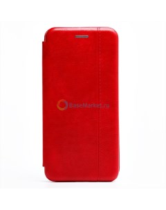 Чехол книжка BC002 для Samsung G991B Galaxy S21 открытие в бок красный Basemarket