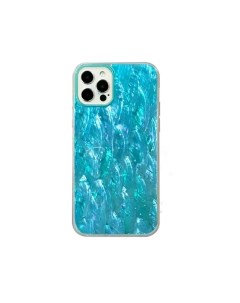 Чехол накладка Seashell для iPhone 12 Pro Max пластиковый голубой K-doo