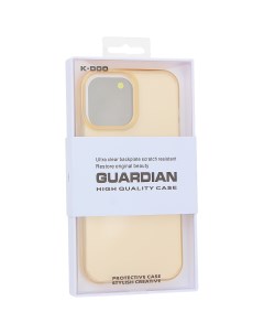 Чехол накладка Guardian Case для iPhone 13 Pro Max силиконовый прозрачно золотой K-doo