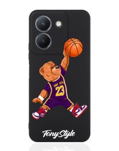 Чехол для смартфона Vivo Y36 4G баскетболист с мячом черный Tony style