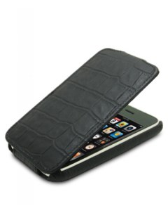Кожаный чехол Jacka Type для Apple iPhone 3GS 3G крокодиловая кожа черный Melkco