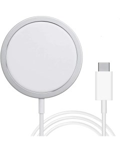 Беспроводное зарядное устройство MagSafe Charger 15W для iPhone быстрая зарядка белый Nobrand