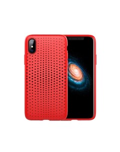 Чехол накладка TPU Dot Series для Apple iPhone X XS красный Rock