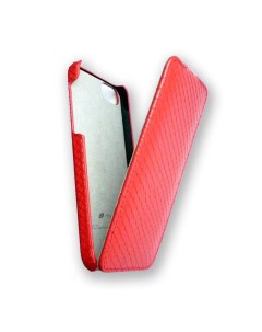 Кожаный чехол Jacka Type для Apple iPhone 5 5S SE змеиная кожа красный Melkco