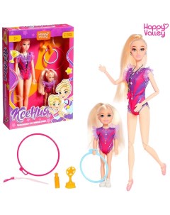 Кукла модель Ксения Чемпионат по гимнастике шарнирная Happy valley