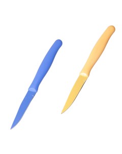 Нож для чистки овощей KM 5322 лезвие 9 см с покрытием non stick пластиковая ручка Kamille