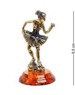 Фигурка Балерина с цветком янтарь Подарки от михалыча