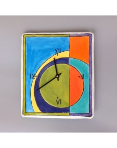 Настенные часы ручной работы Геометрия Irina volvach art ceramics