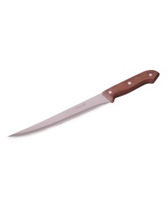Нож разделочный KM 5307 лезвие 20 5 см нержавеющая сталь деревянная ручка Kamille