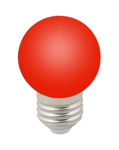 Лампа декоративная светодиодная LED G45 1W RED E27 FR С UL 00005646 Volpe