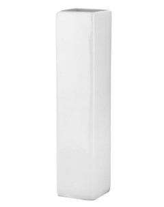 Ваза керамическая для цветов Квадрат 40 см белая Porc-сeramic