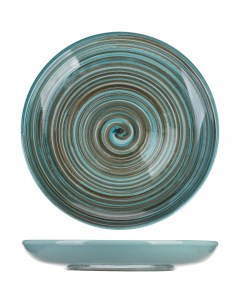 Тарелка Скандинавия мелкая 180х180х30мм керамика голубой Борисовская керамика