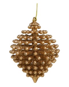 Подвесное украшение новогоднее Шишка золотистое 10 5 х 7 5 х 7 5 см Magic time