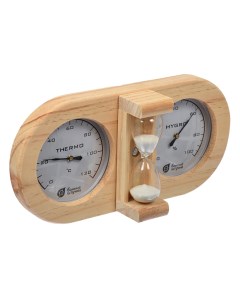 Термометр с гигрометром с песочными часами 27х13 8х7 5 см 18028 Банные штучки