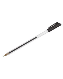 Ручка шариковая РШ 800 черная 0 7мм прозрачный корпус 50шт Стамм