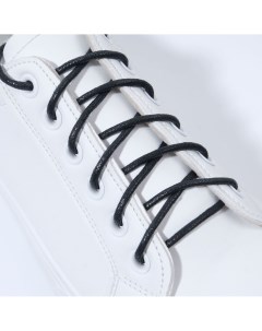 Шнурки для обуви пара круглые вощеные d 3 мм 75 см цвет черный Onlitop