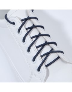 Шнурки для обуви пара круглые вощеные d 3 мм 75 см цвет темно синий Onlitop