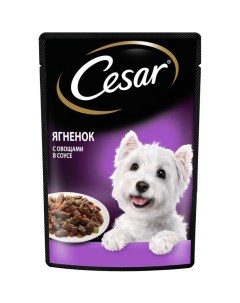 Корм для собак Ягненок с овощами соусе 85 г Cesar