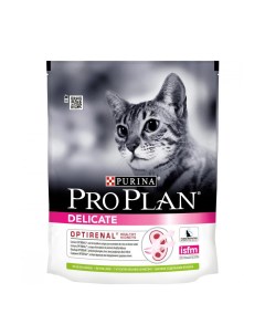 Сухой корм Purina Delicate для кошек с чувствительным пищеварением ягненок 400 г Pro plan