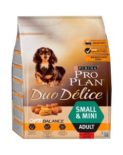 Корм для собак Duo Delice Adult Small Mini С говядиной 2 5 кг Pro plan