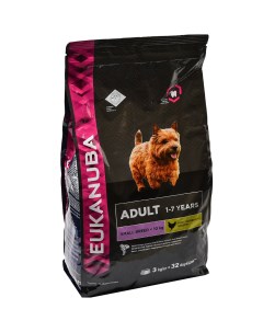 Корм для собак Adult Small Курица 3 кг Eukanuba