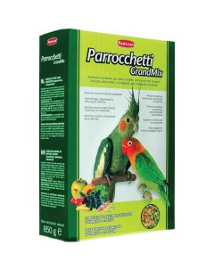 Корм для птиц Grandmix Parrocchetti для средних попугаев 850г Padovan