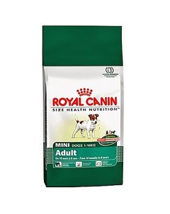 Корм для собак Size Mini Adult для мелких пород с 10 месяцев до 8 лет птица 2 кг Royal canin