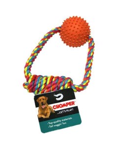 Игрушка для собак Мяч с ручкой из каната Chomper