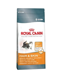 Корм для кошек Hair Skin 33 для чувствительной кожи и для улучшения шерсти птица 400г Royal canin