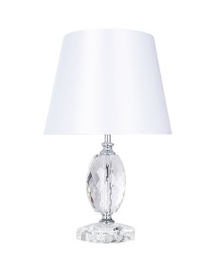 Настольная лампа Azalia A4019LT 1CC Белая Прозрачная Хром Arte lamp