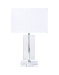 Настольная лампа Clint A4022LT 1CC Белая Хром Прозрачная Arte lamp