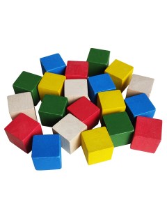 Кубики деревянные КУ 004 для малышей 20шт Мишка кострома