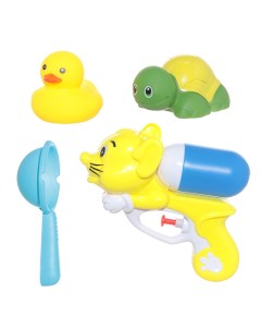 Набор игрушек для купания Duck 4 пр водный пистолет игрушки резина пластик желтый Kuchenland